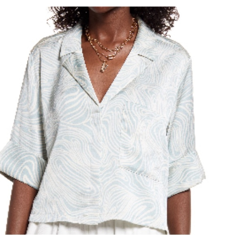 Open Edit Boxy Camp Shirt